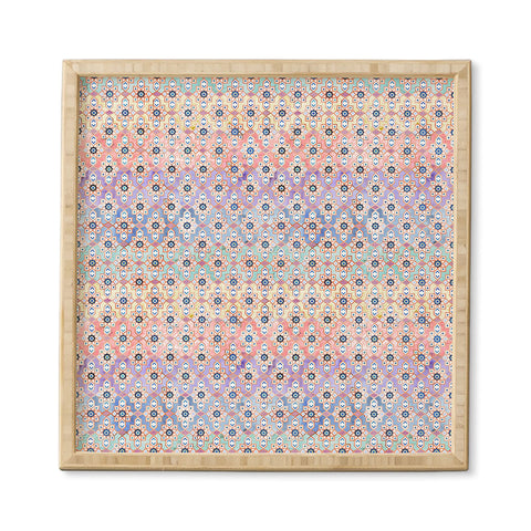 Schatzi Brown Thema Tiles Ombre Framed Wall Art