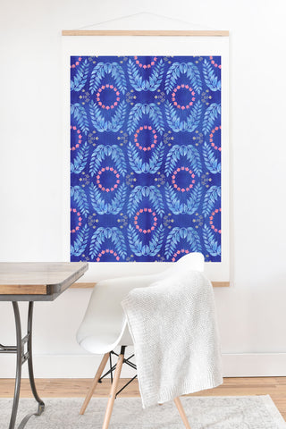 Schatzi Brown Unicorn Coordinate Light Blue Art Print And Hanger