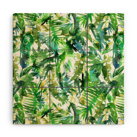Schatzi Brown Vibe of the Jungle Green Wood Wall Mural