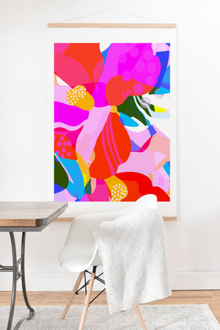 Sewzinski Abstract Florals I Art Print And Hanger
