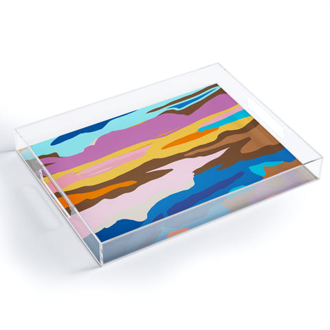 Sewzinski Abstract Landscape Acrylic Tray