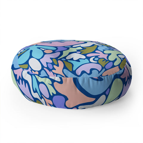 Sewzinski Abstract Sea Life II Floor Pillow Round