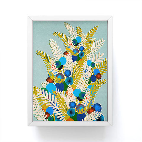 Sewzinski Berry Branches Blue Green Framed Mini Art Print