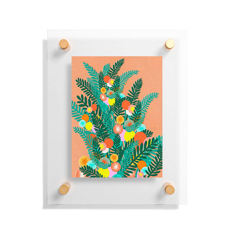 Sewzinski Berry Branches Green Orange Floating Acrylic Print