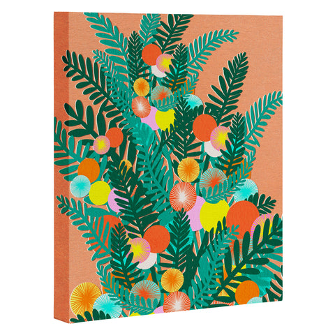 Sewzinski Berry Branches Green Orange Art Canvas