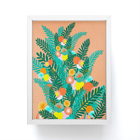 Sewzinski Berry Branches Green Orange Framed Mini Art Print