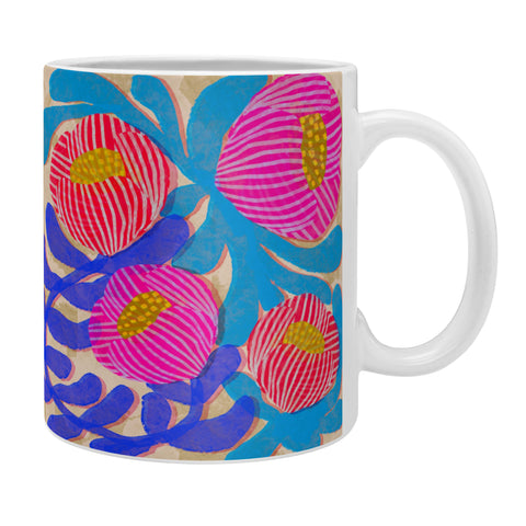 Sewzinski Big Pink and Blue Florals Coffee Mug
