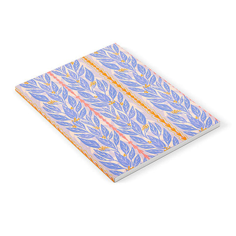 Sewzinski Blue Leaves on Lavender Notebook