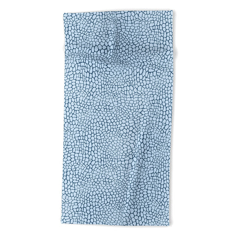 Sewzinski Blue Lizard Print Beach Towel