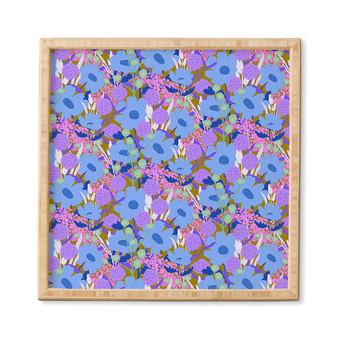 Sewzinski Blue Wildflowers Framed Wall Art