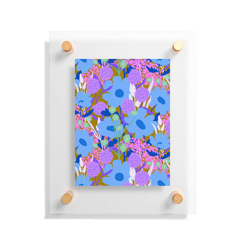 Sewzinski Blue Wildflowers Floating Acrylic Print