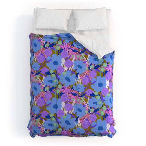 Sewzinski Blue Wildflowers Comforter