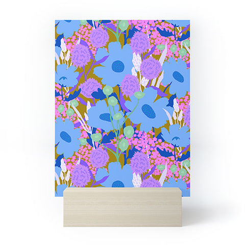 Sewzinski Blue Wildflowers Mini Art Print