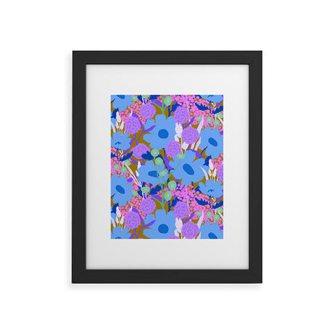 Sewzinski Blue Wildflowers Framed Art Print