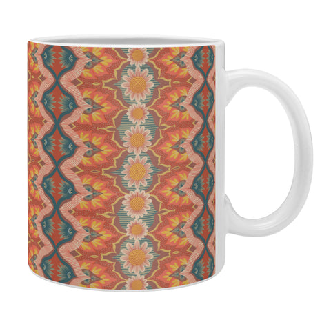 Sewzinski Boho Daisies Pattern Coffee Mug