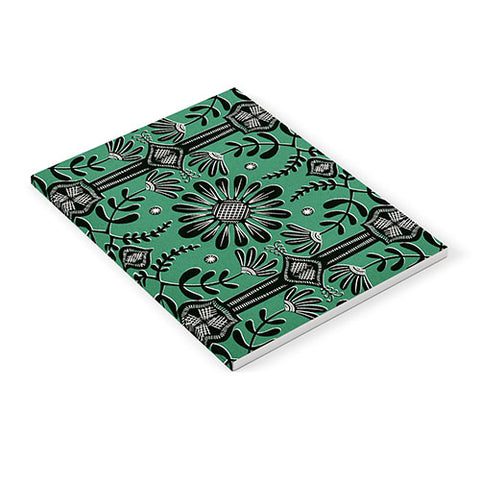 Sewzinski Boho Florals Black Emerald Notebook