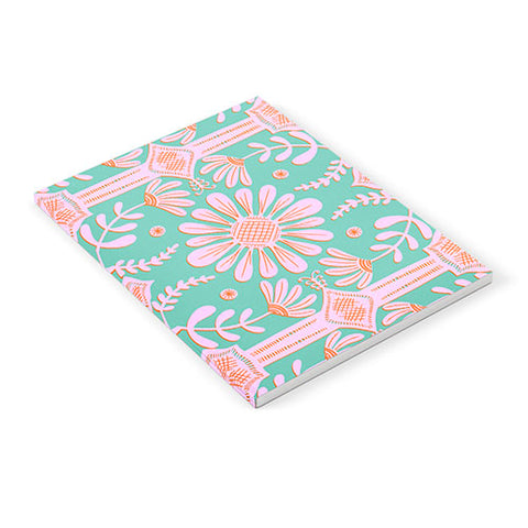 Sewzinski Boho Florals Pink Green Notebook