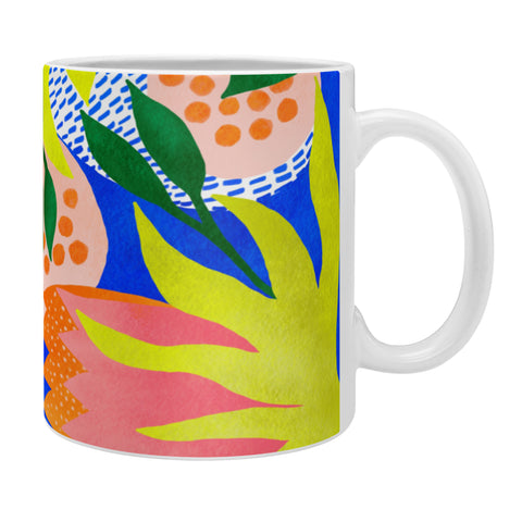 Sewzinski Bold Flowers on Blue Coffee Mug