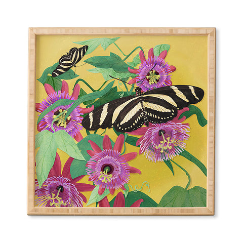 Sewzinski Butterflies on Passion Flowers Framed Wall Art
