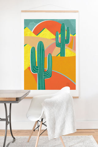 Sewzinski Cactus Road Art Print And Hanger