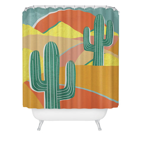 Sewzinski Cactus Road Shower Curtain