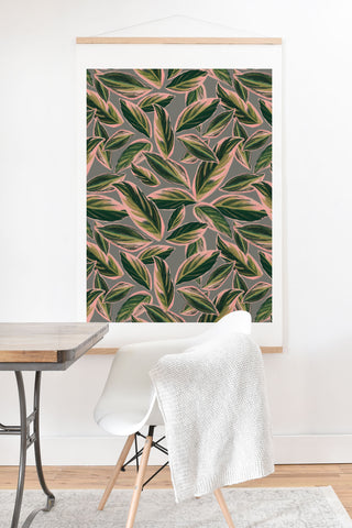 Sewzinski Calathea Triostar Leaves Art Print And Hanger