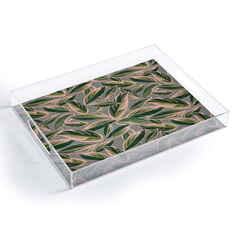 Sewzinski Calathea Triostar Leaves Acrylic Tray