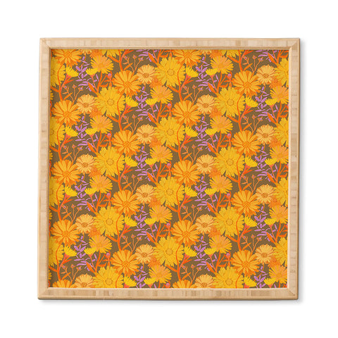Sewzinski Calendula Floral Pattern Framed Wall Art