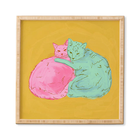Sewzinski Cat Cuddles Framed Wall Art