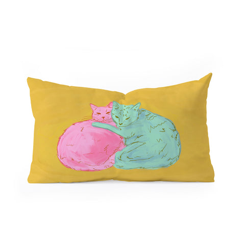 Sewzinski Cat Cuddles Oblong Throw Pillow