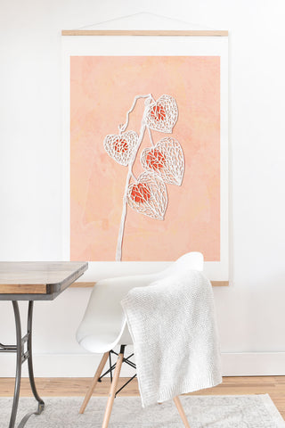Sewzinski Chinese Lantern Plant Art Print And Hanger