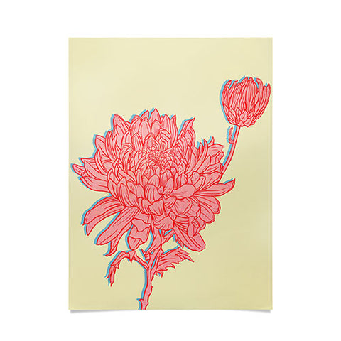 Sewzinski Chrysanthemum in Pink Poster