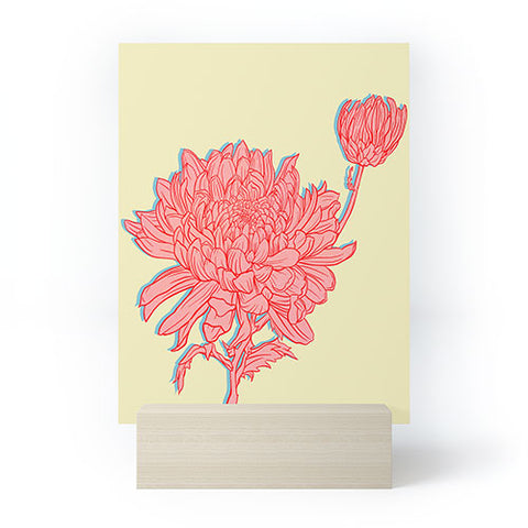 Sewzinski Chrysanthemum in Pink Mini Art Print