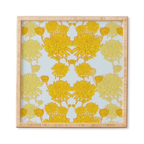 Sewzinski Chrysanthemum in Yellow Framed Wall Art