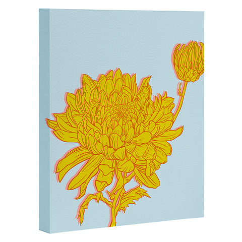 Sewzinski Chrysanthemum in Yellow Art Canvas