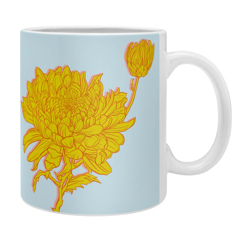 Sewzinski Chrysanthemum in Yellow Coffee Mug
