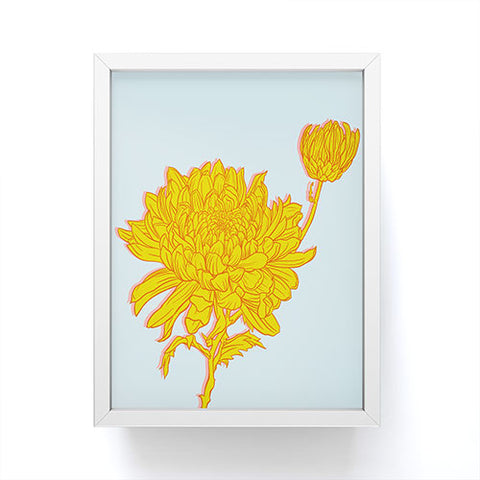 Sewzinski Chrysanthemum in Yellow Framed Mini Art Print