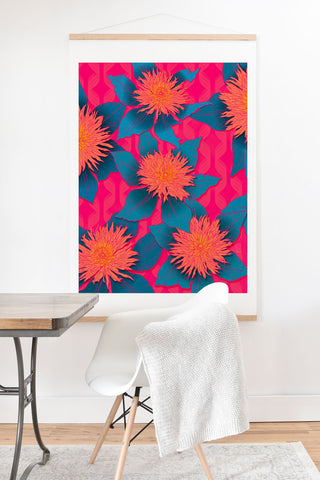 Sewzinski Clematis Flowers Art Print And Hanger