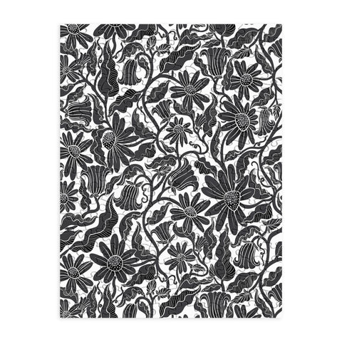 Sewzinski Climbing Flowers Black White Puzzle