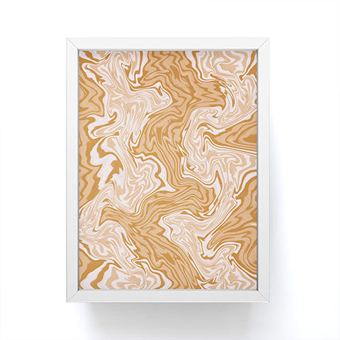 Sewzinski Coffee and Cream Swirls Framed Mini Art Print
