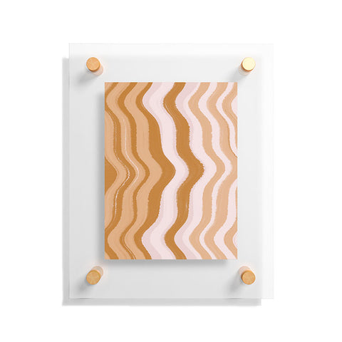 Sewzinski Coffee and Cream Waves Floating Acrylic Print