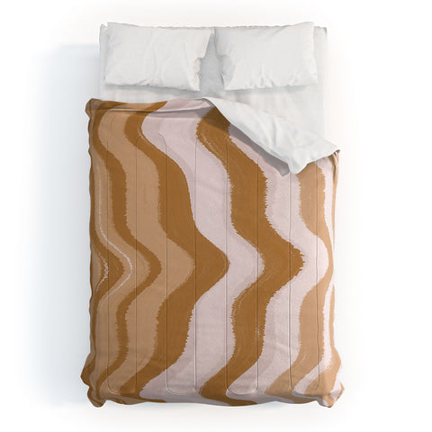 Sewzinski Coffee and Cream Waves Comforter
