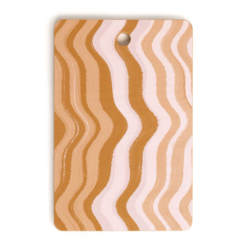 Sewzinski Coffee and Cream Waves Cutting Board Rectangle