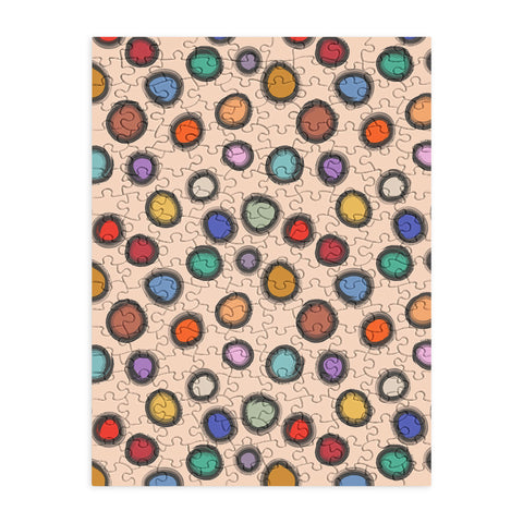Sewzinski Colorful Dots on Apricot Puzzle
