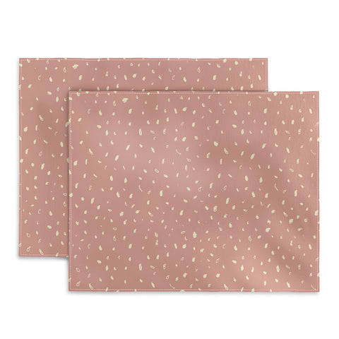 Sewzinski Cream Dots on Rose Pink Placemat