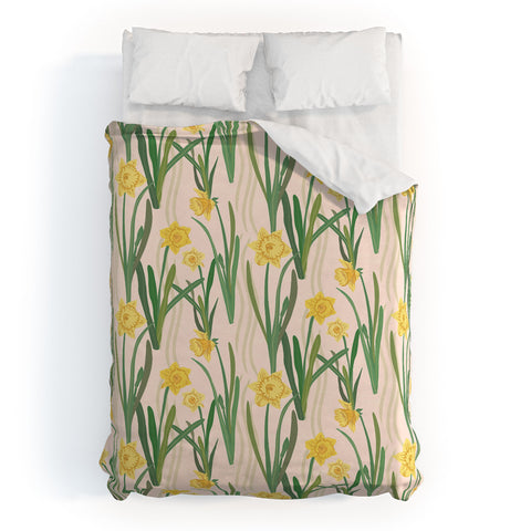 Sewzinski Daffodils Pattern Duvet Cover
