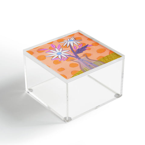 Sewzinski Daisies on Orange Acrylic Box