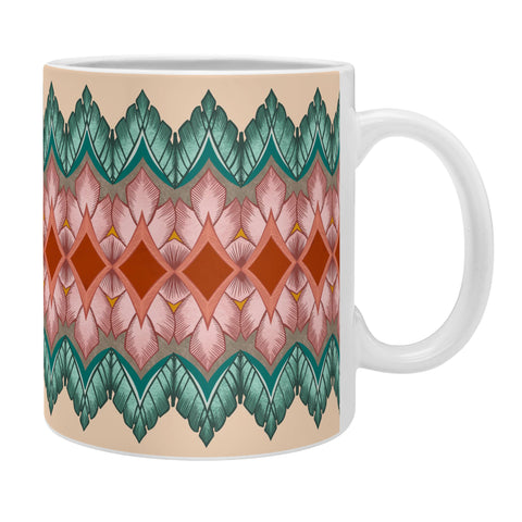 Sewzinski Diamond Leaves Pattern Coffee Mug
