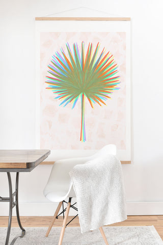 Sewzinski Fan Palm Leaves Art Print And Hanger