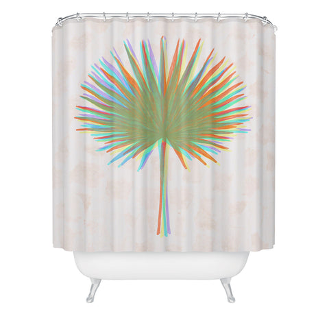 Sewzinski Fan Palm Leaves Shower Curtain